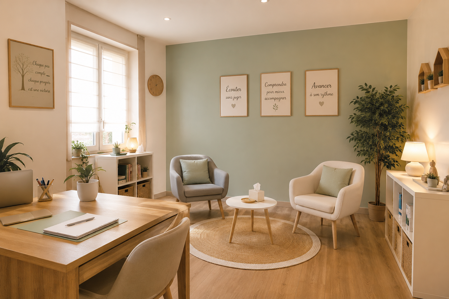 Espace calme et chaleureux pour les consultations